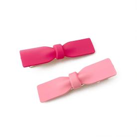 Зажимы для волос детские Розовый пудинг Бантики 2х5,5 см 2 шт