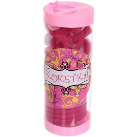Резинки для волос детские Забава Зефирки розовый/белый d2 см 28 шт в тубе