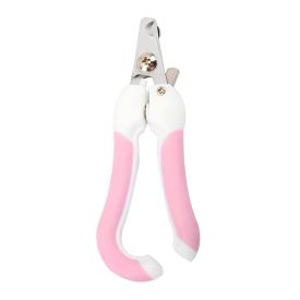 Когтерез для животных Зооультра ручка-крючок 16 см бело-розовый Ultramarine