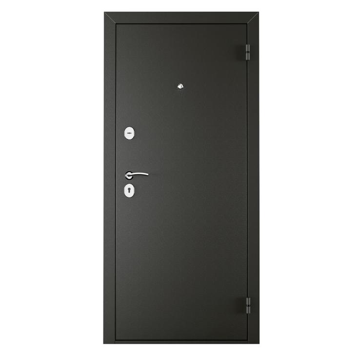 Дверь металл Титан Диагональ графит Бетон снежный 960х2050 мм R