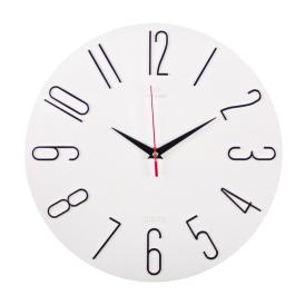 Часы настенные Рубин Классика d30 см корпус белый/черный 3010-001