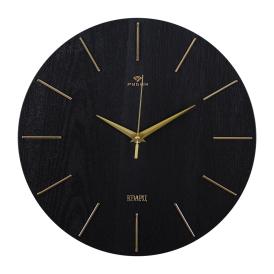 Часы настенные Рубин Классика d30 см корпус черный/золото 3020-002