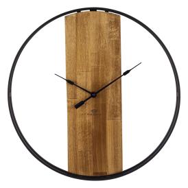 Часы настенные Рубин Стиль металл d50 см открытая стрелка черный/дерево 5005-001