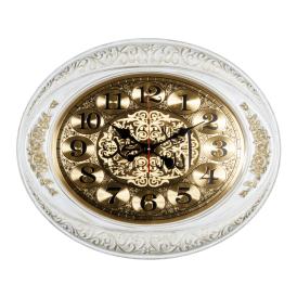 Часы настенные Рубин Молитвы 63,5х53,5 см корпус белый с золотом 6453-006