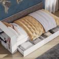 Диван - кровать Анри 2036х750х936 мм белый текстурный/Железный камень