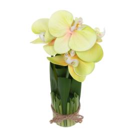 Цветочная композиция Весенняя рапсодия 19х27 см Орхидея желтая