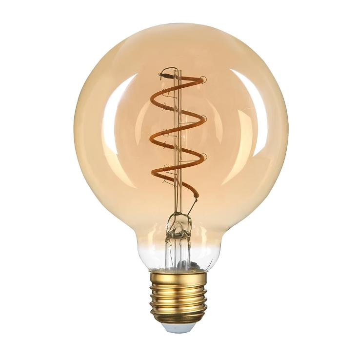 Лампа светодиодная филамент General FLD G95SS 8Вт 2700K Е27 шар золотая спираль