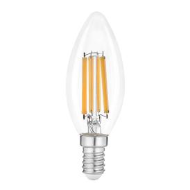 Лампа светодиодная филамент General FLP 20Вт 2700К Е14 свеча прозрачная