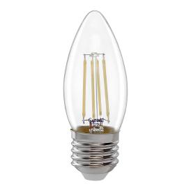 Лампа светодиодная филамент General FLP 12Вт 4500К Е27 свеча прозрачная