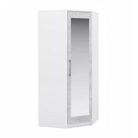 Шкаф угловой с зеркалом Аврора 925х2118х925 мм белый/ателье светлый