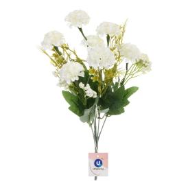 Цветы искусственные Летняя фантазия Гортензия 30 см белые