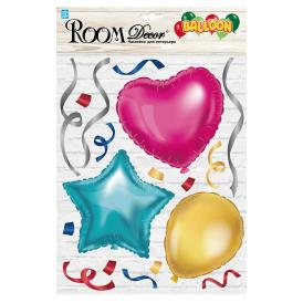 Наклейка декоративная Розовые праздничные шарики 3815 PLA