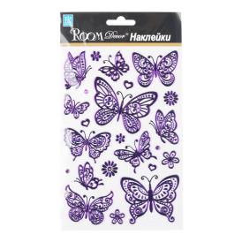 Наклейка декоративная Сиреневые бабочки мини 6303 CLA