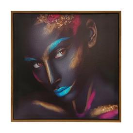 Картина-постер Негритянка с голубыми губами 45х45х4 см