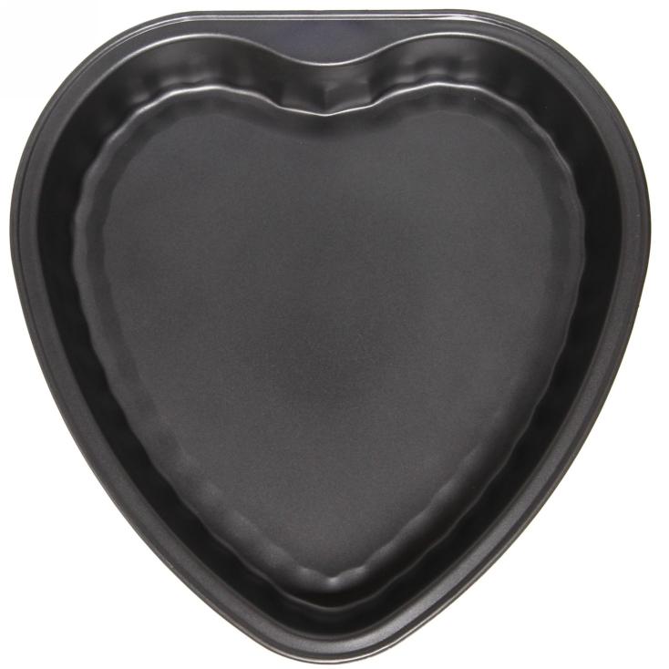 Форма для выпечки металлическая Селфи 26х27,5х3,7 см с антипригарным покрытием в форме сердца