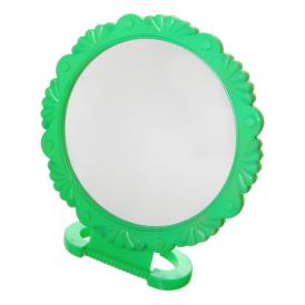 Зеркало настольное в пластиковой оправе Ажурный кант круг микс d13 см