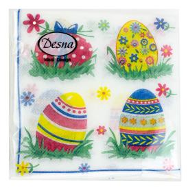 Салфетки бумажные Пасхальные яйца 24х24 см 1 сл 40 шт Desna Design