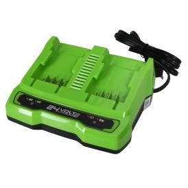 Зарядное устройство для 2-х аккумуляторов Greenworks G24X2UC2 24В