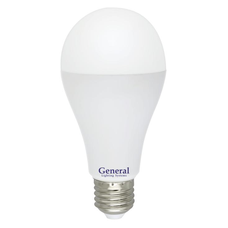 Лампа светодиодная LED General А60 25Вт 4500K E27 белая