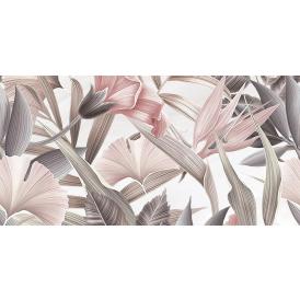 Плитка настенная Azori Acate Flora 1 31,5х63 см серо-розовая 1,6 м2