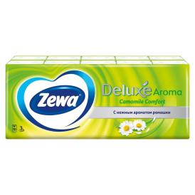 Платочки бумажные Zewa Deluxe с Ароматом ромашки 10 шт