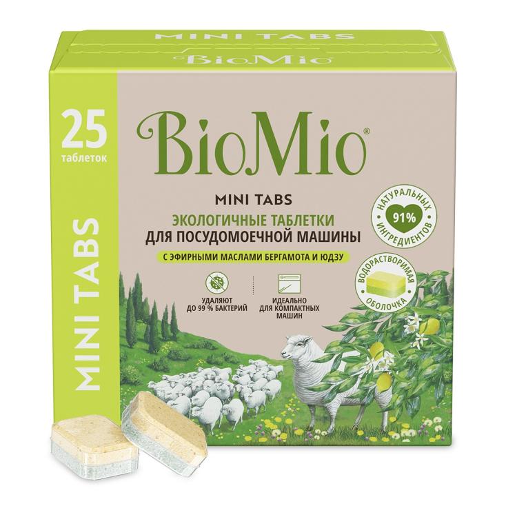 Таблетки для посудомоечной машины BioMio Bio-Tabs Бергамот и Юдзу 25 шт