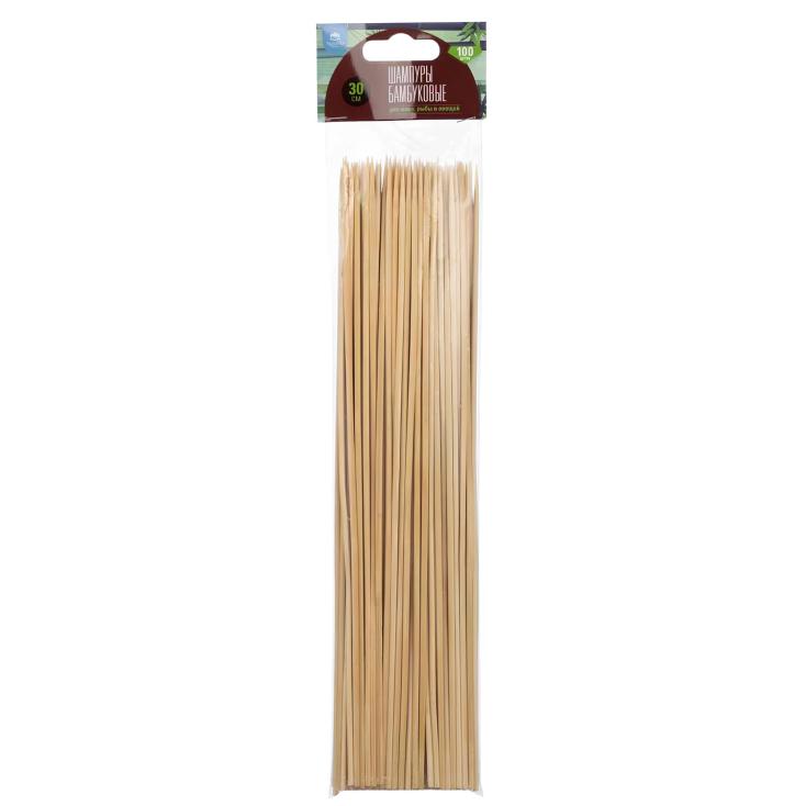Шампуры для шашлыка бамбуковые 30 см 100 шт