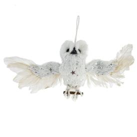 Украшение новогоднее Сова 12х34х18 см белый 791904