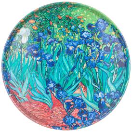 Поднос сервировочный Agness Классика Ирисы d33 см