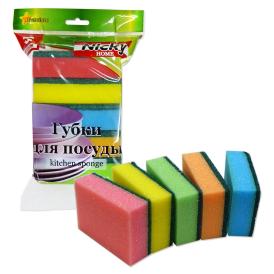 Губки для посуды 10х7х3 см см 5 шт 71605