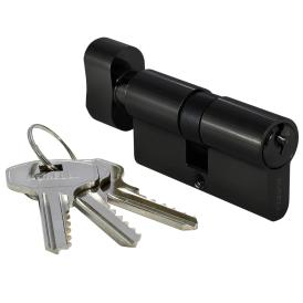 Механизм цилиндровый 60 мм с вертушкой Morelli HS 60CK BL (30+30) черный