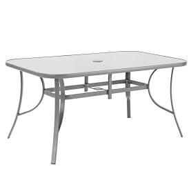 Стол Nolita 150х72х90 см закаленное стекло серый 10922-0009-3