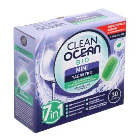 Таблетки для посудомоечных машин Ocean Clean bio mini 30 шт