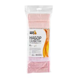 Набор салфеток из микрофибры Рыжий кот 25х25 см 10 шт