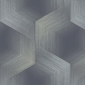 Обои WallSecret Hudson 9083-25 синие геометрия 3D 1,06х10,05 м
