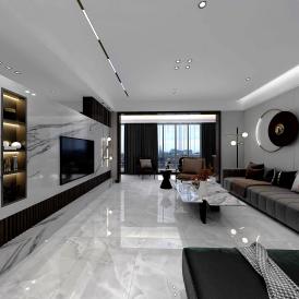 Керамогранит Ray Calix Grey 600x1200 мм карвинг 1,44 м2 — в интерьере гостиной | Купить в Сарай.ру
