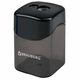 Точилка с контейнером Brauberg Win 2 отверстия, пластиковая, микс