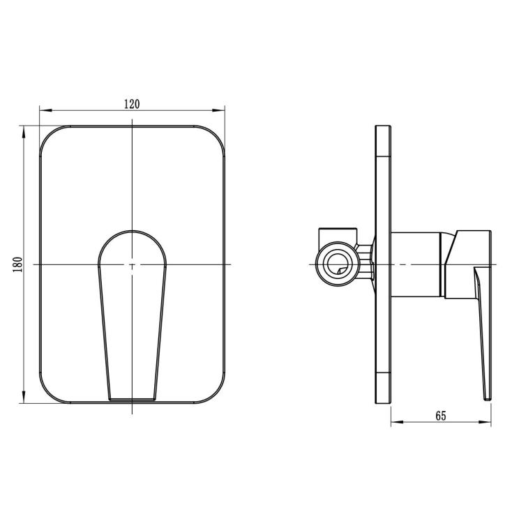 Смеситель для душа встраиваемый Esko Budapest BT83 однорычажный