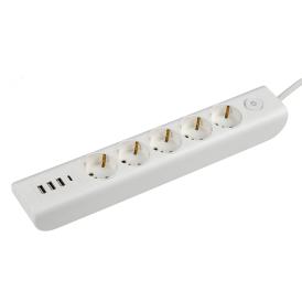 Удлинитель сетевой IEK Modern У05В Пвс 3х1 5 гнезд 2 м 16А c/з 3Type A+1Type C белый