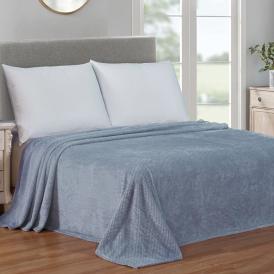 Плед велсофт Витэлия Пиноли 200х220 см серо-голубой