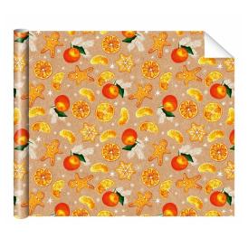 Бумага упаковочная Новый год 70х100 см крафт