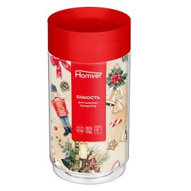 Емкость для сыпучих продуктов Homver 1 л красная