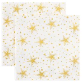 Салфетки бумажные Золотые звезды 33х33 см 3-х слойные 20 шт
