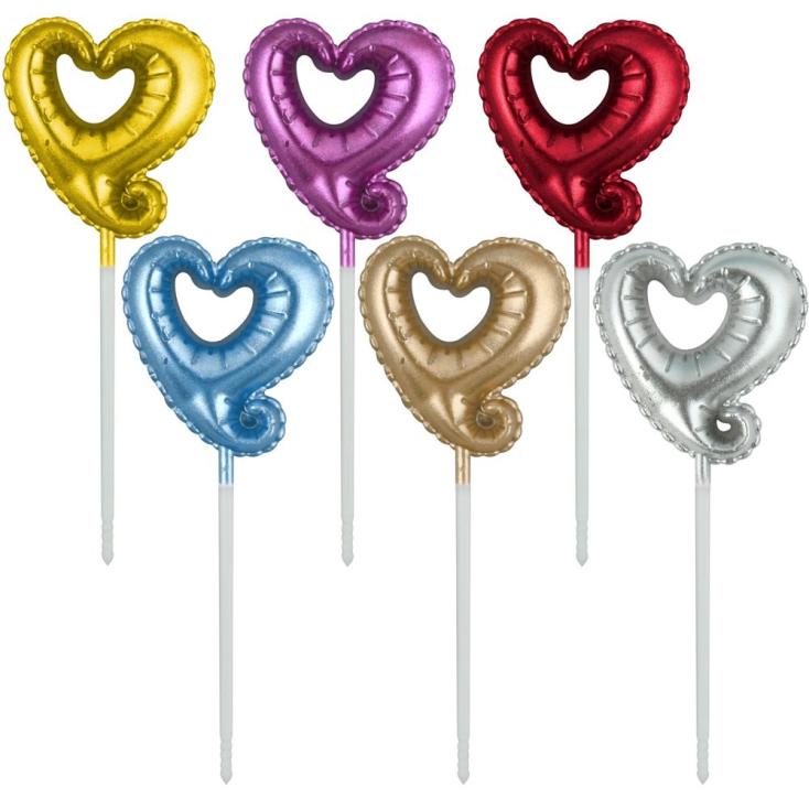 Свеча для торта Сердце 10,5 см 1 шт