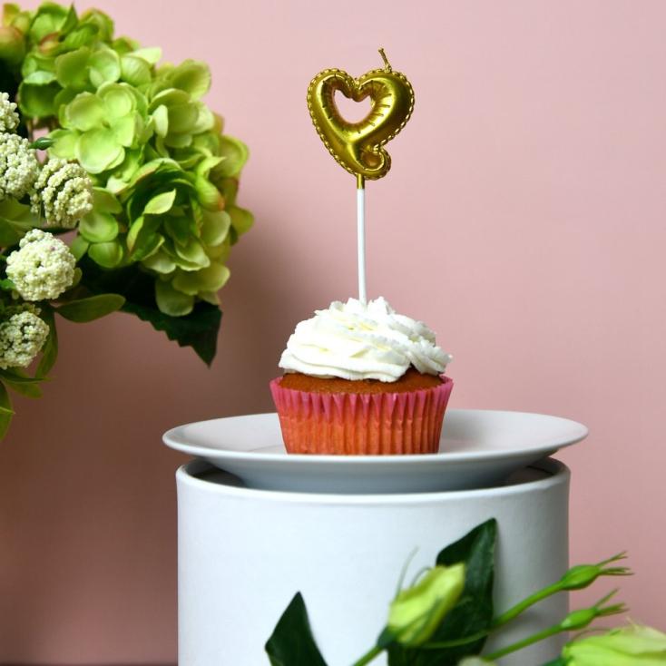 Свеча для торта Сердце 10,5 см 1 шт