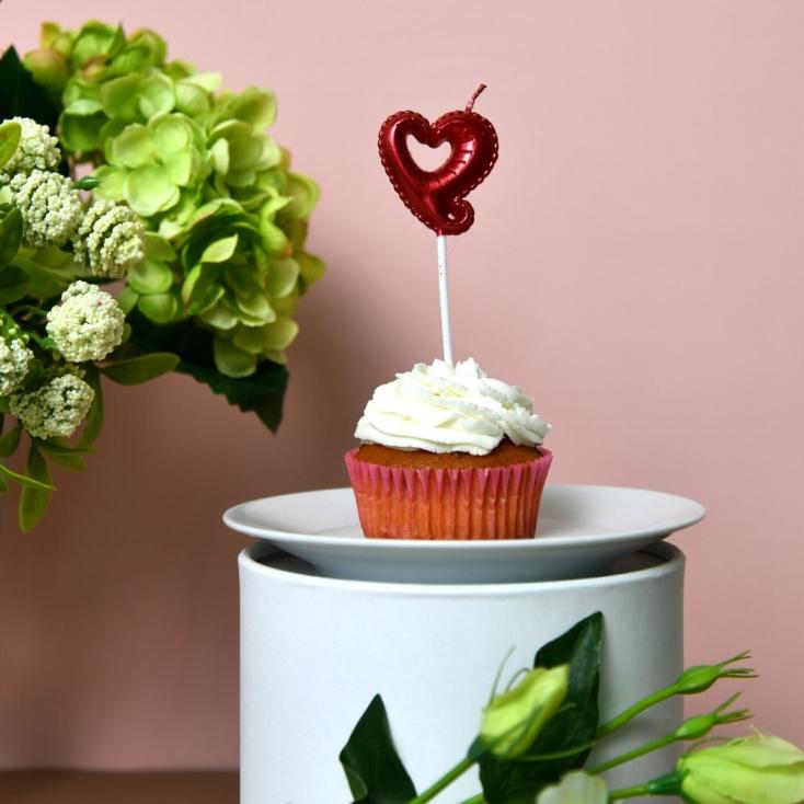 Свеча для торта Сердце 10,5 см 1 шт