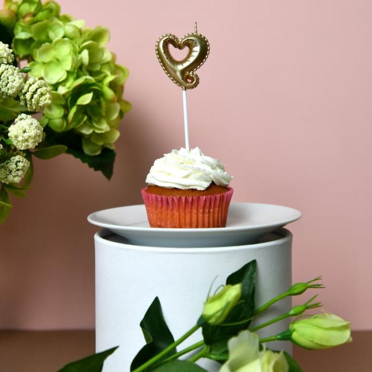 Свеча для торта Сердце 10,5 см 1 шт