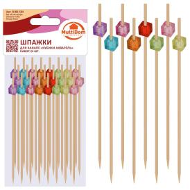 Шпажки для канапе Кубики акварель 12 см 24 шт BJ80-584