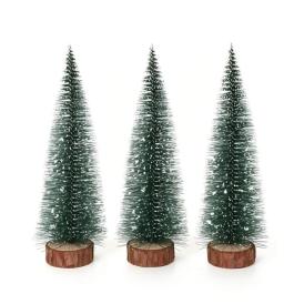 Елка искусственная Моя Елочка 15 см зеленая на деревянное подставке 3 шт 2025-1145