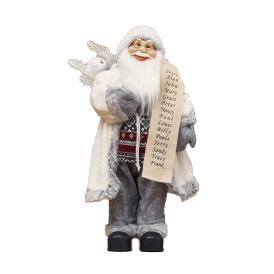 Фигура новогодняя Санта с мешком и списком 45х24х20 см 2024-8291